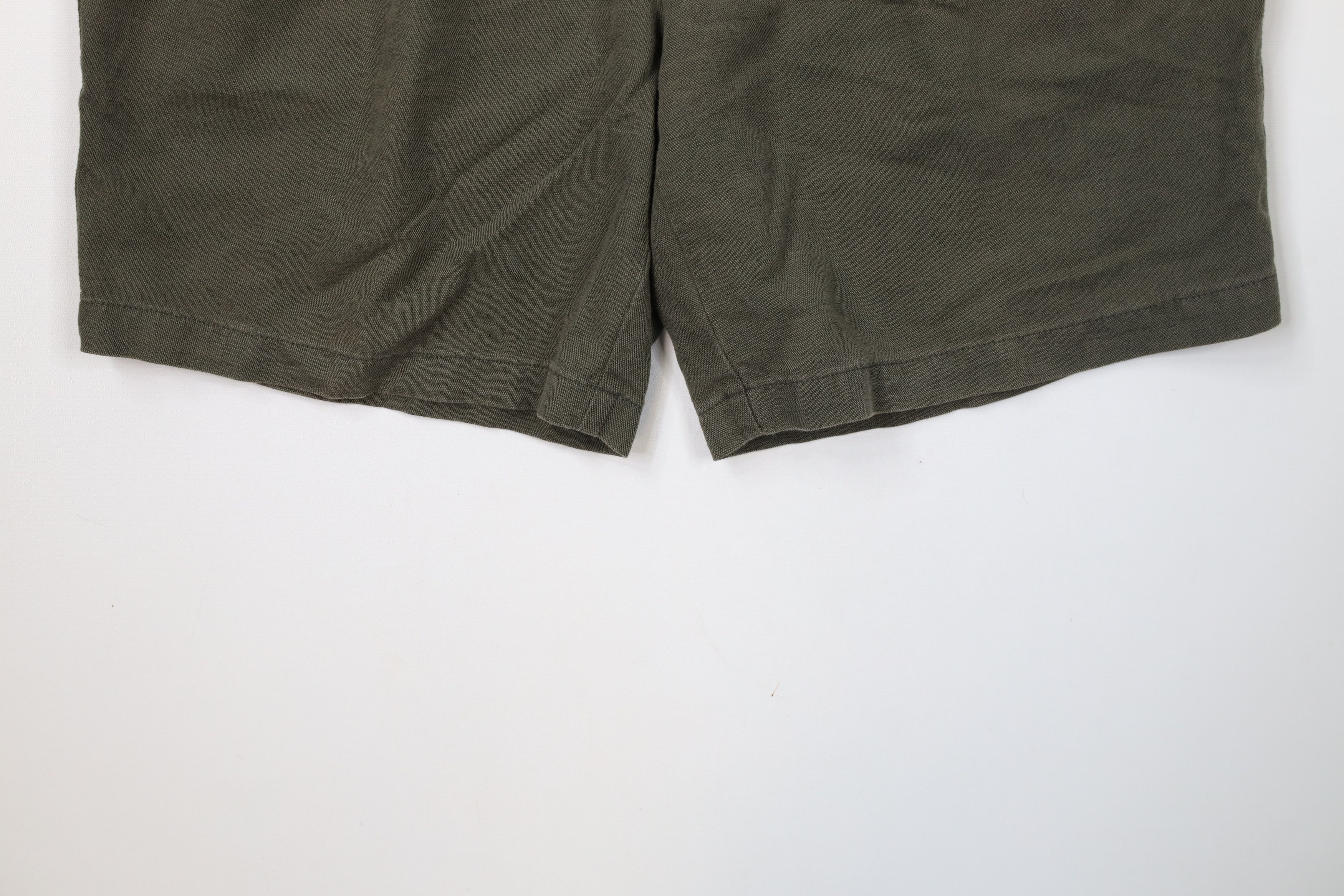 Vintage Vintage 90s Streetwear Linen Blend Above Knee Shorts Green Size US 38 / EU 54 - 4 Thumbnail