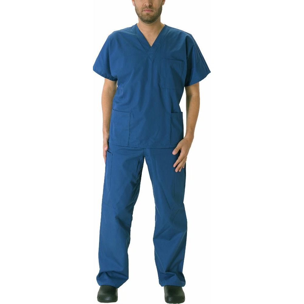 Other Unisex Navy Blue V-Neck Medical Scrub Set With Pockets Size US XS / EU 42 / 0 - 1 Preview