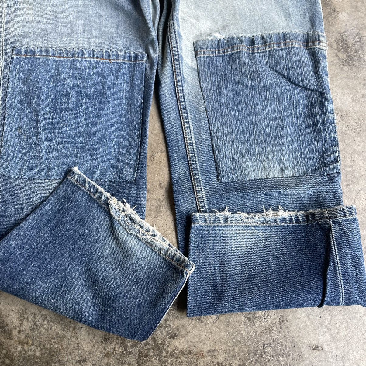 Levi's Vintage Clothing 🔥Vintage Levis 508 Custom Patchworks Ripped Distress Jeans Size US 33 - 7 Thumbnail