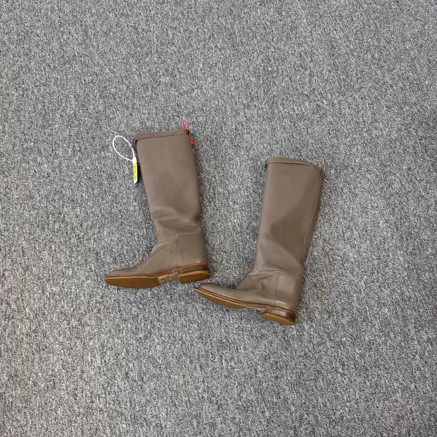 Hermes Hermes Kelly Buckle ElephantGrey Calfskin Knee-High Boot Size US 5 / IT 35 - 2 Thumbnail