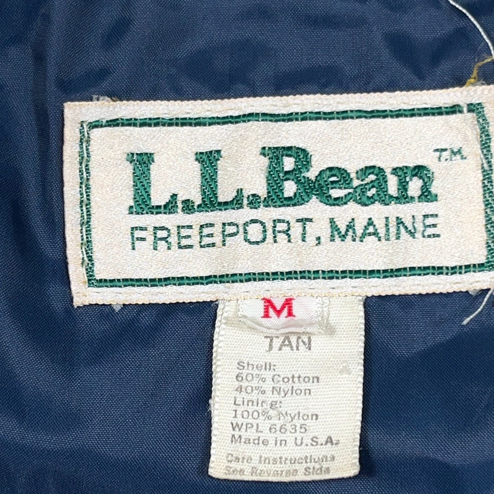 Vintage VINTAGE L.L. Bean Jacket Men Medium Tan Rain Chore Coat Nylon Hooded USA 80s 90s Size US M / EU 48-50 / 2 - 3 Thumbnail