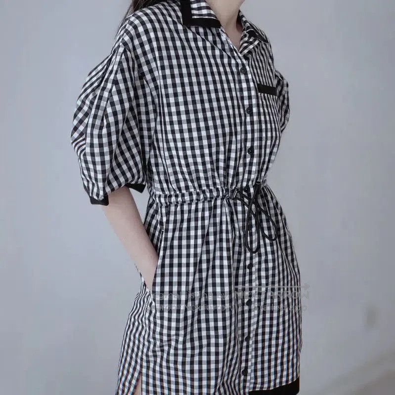 Burberry Burberry Black and Gray Cotton Dress. Size M / US 6-8 / IT 42-44 - 8 Thumbnail
