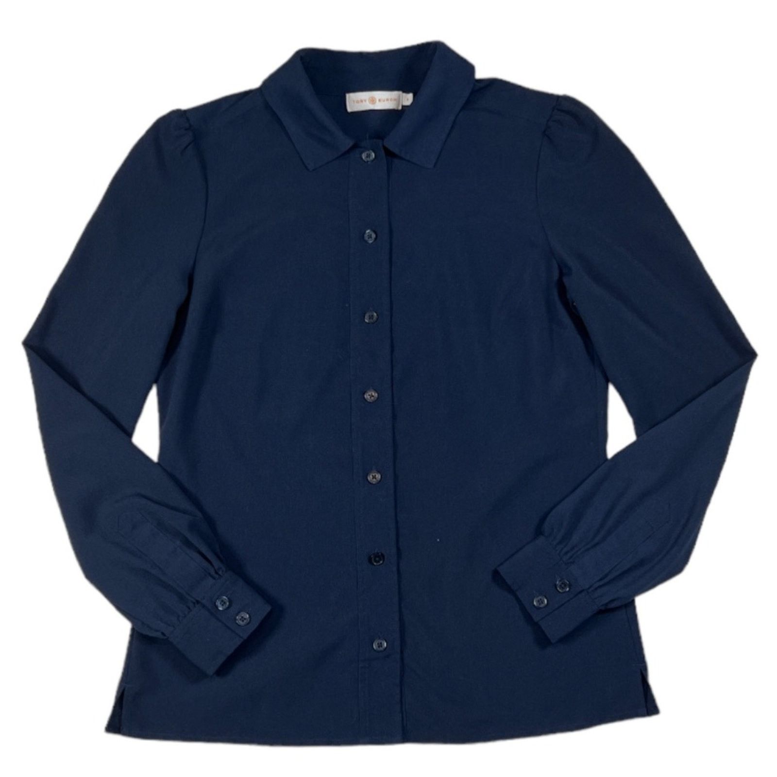 Tory Burch Tory Burch Navy Blue Shirt | Size 0 Size XS / US 0-2 / IT 36-38 - 1 Thumbnail