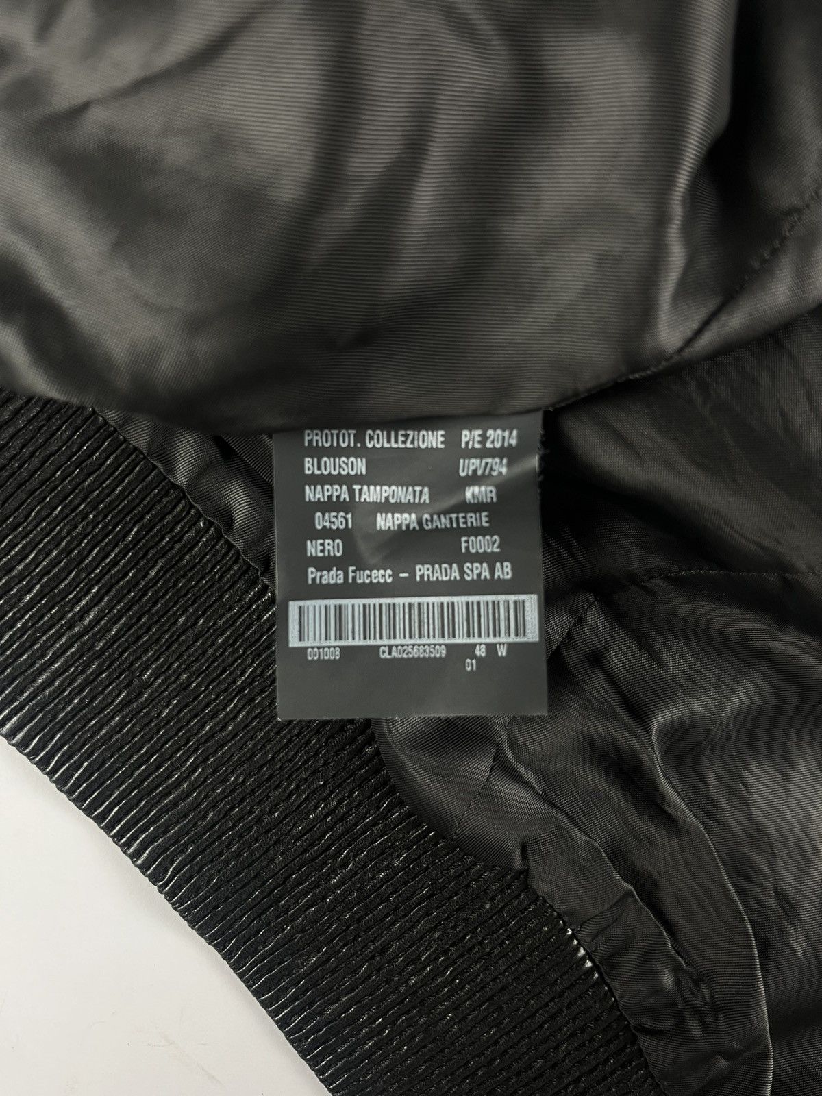 Prada Prada Sample Black Textured Soft Leather Moto Jacket SS 2014 Size US M / EU 48-50 / 2 - 9 Thumbnail