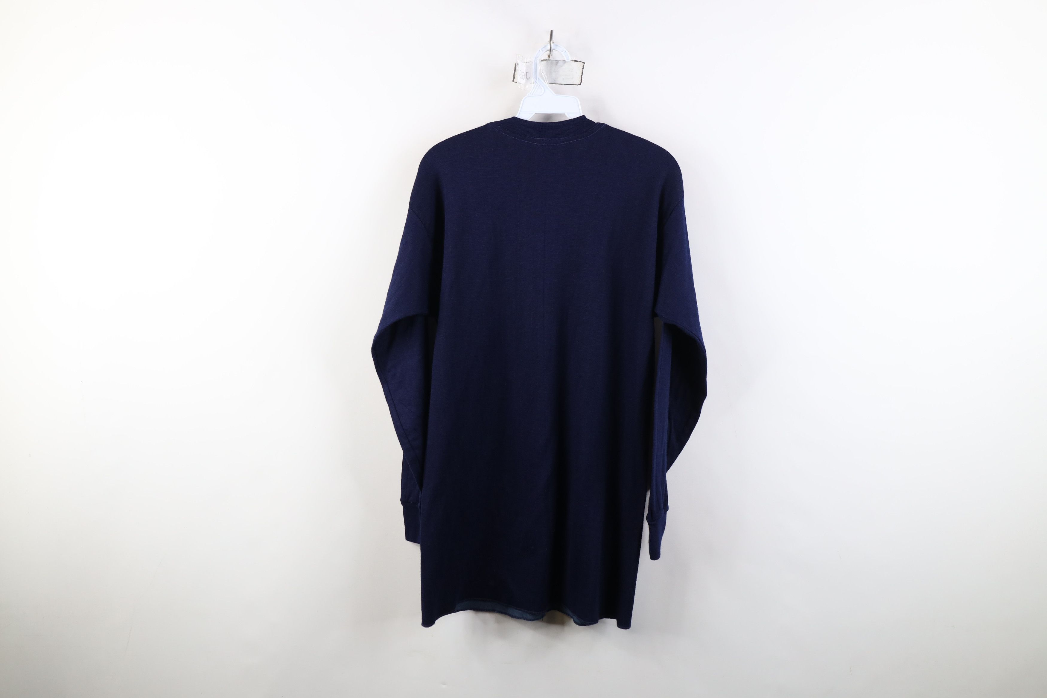 Vintage Vintage 70s Streetwear Wool Blend Thermal T-Shirt Blue USA Size US XL / EU 56 / 4 - 8 Thumbnail