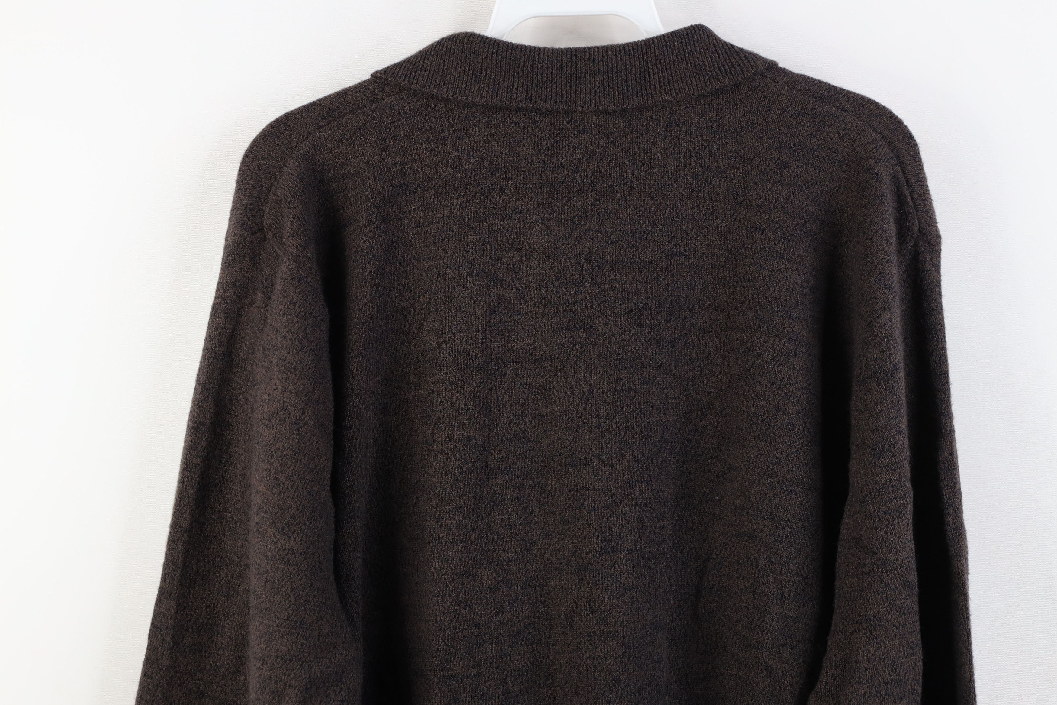 Vintage Vintage 90s Streetwear Collared Pullover Sweater Brown Size US M / EU 48-50 / 2 - 11 Thumbnail