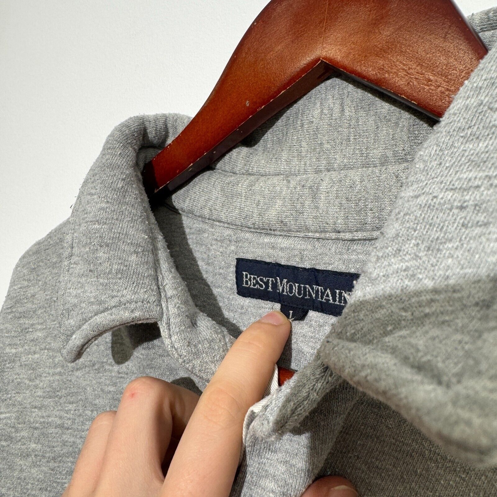 Vintage Vintage Unisex Gray Navy Blue Cotton Sweatshirt Size L Size US L / EU 52-54 / 3 - 8 Thumbnail