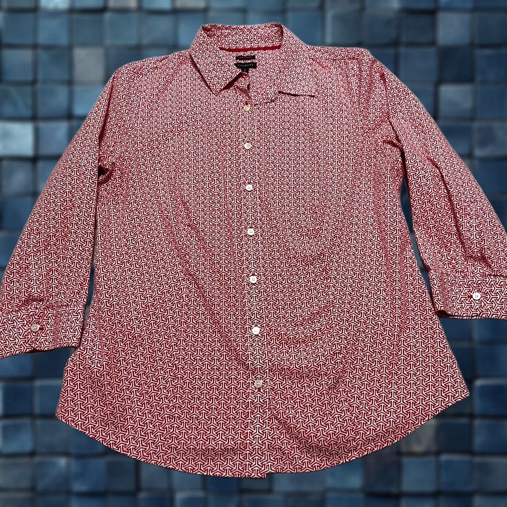 Talbots Talbots Shirt Geometric Red Button-Up Wrinkle Resistant 8 Womens Adult Regular Size Type Regular Long Sleeve Casual Yellow? Size M / US 6-8 / IT 42-44 - 1 Thumbnail