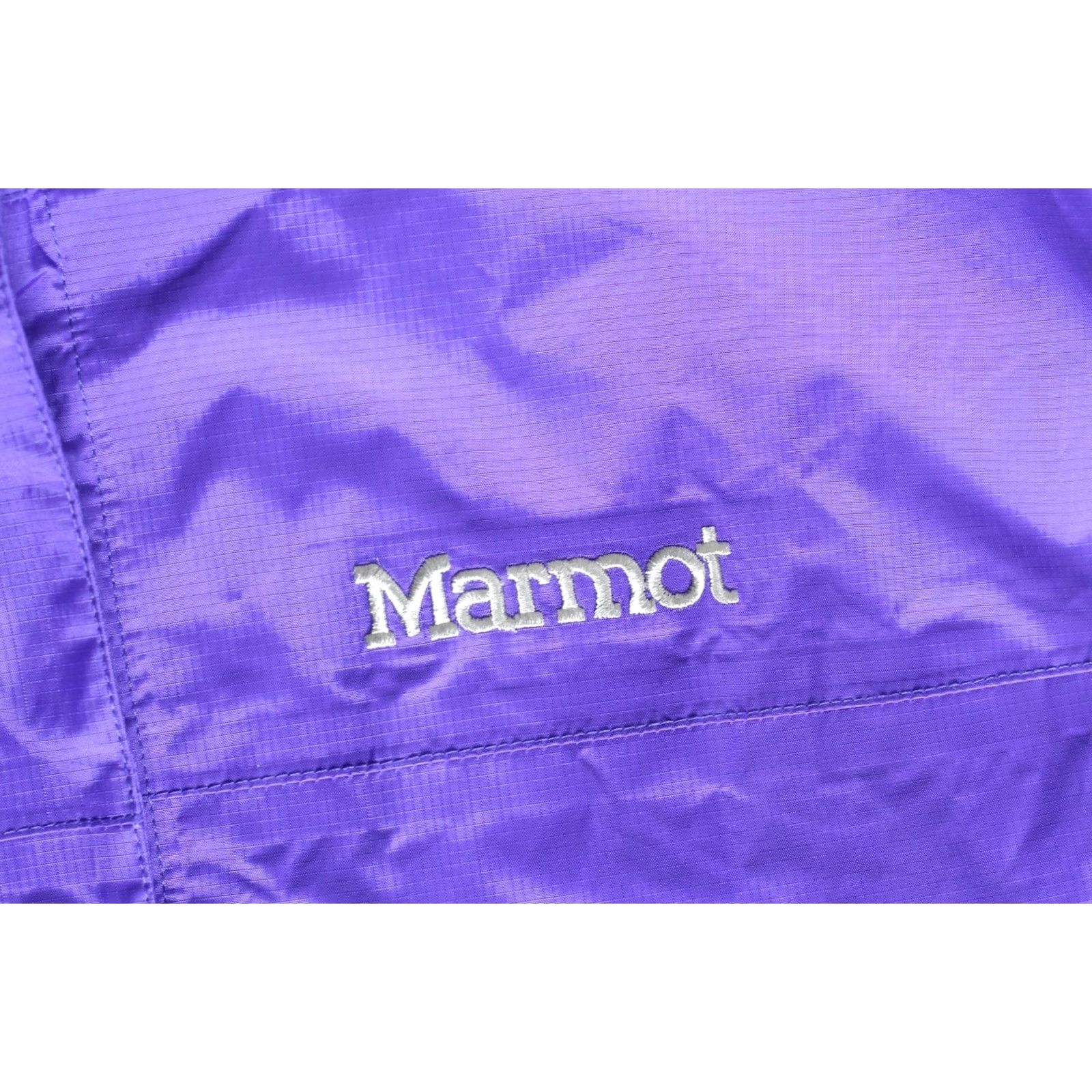 Marmot MARMOT Precip Eco Rain Jacket Women M Hooded Waterproof MJ6470 Purple/Multi Color? Size M / US 6-8 / IT 42-44 - 5 Thumbnail