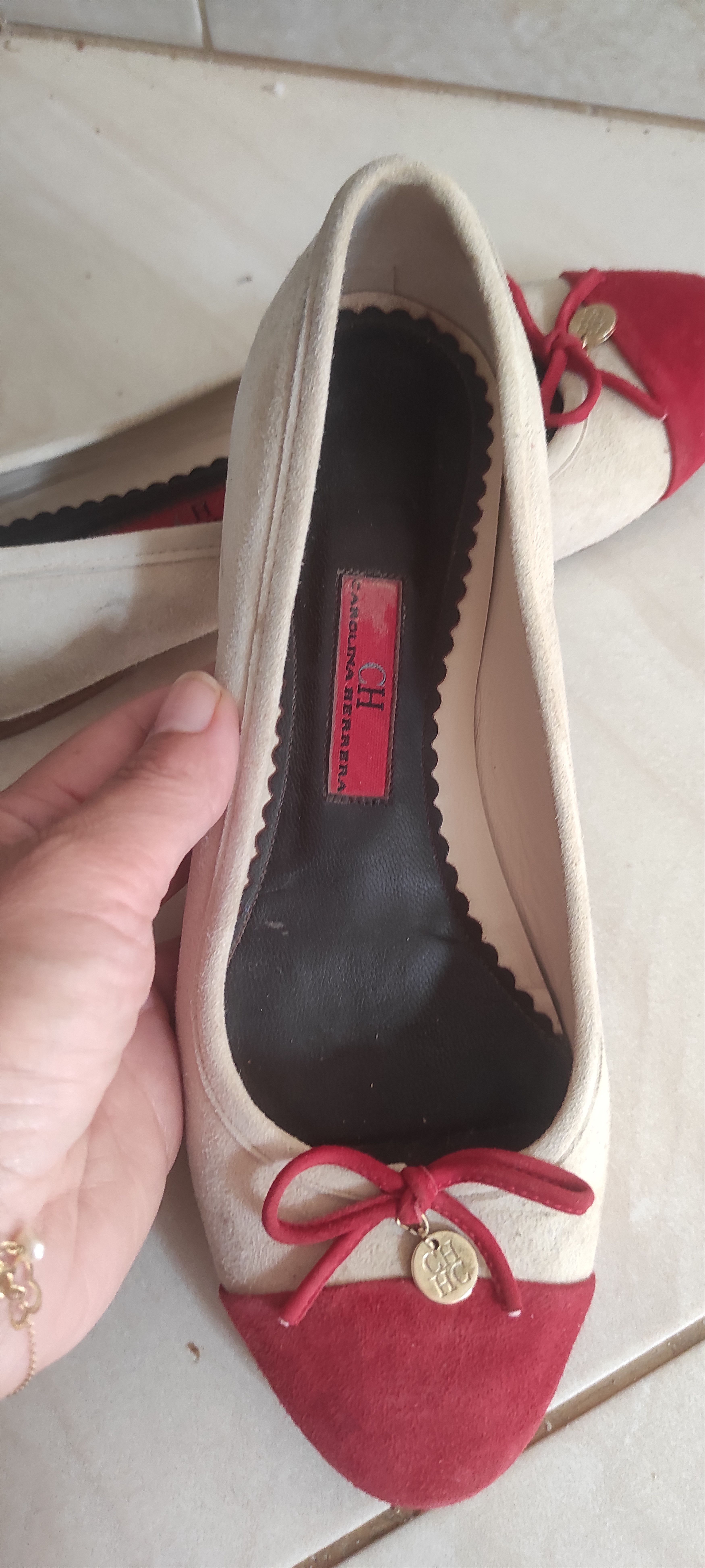 Carolina Herrera Carolina Herrera Ballerina Flat Shoe Suede Leather Ballet Size US 5 / IT 35 - 4 Thumbnail