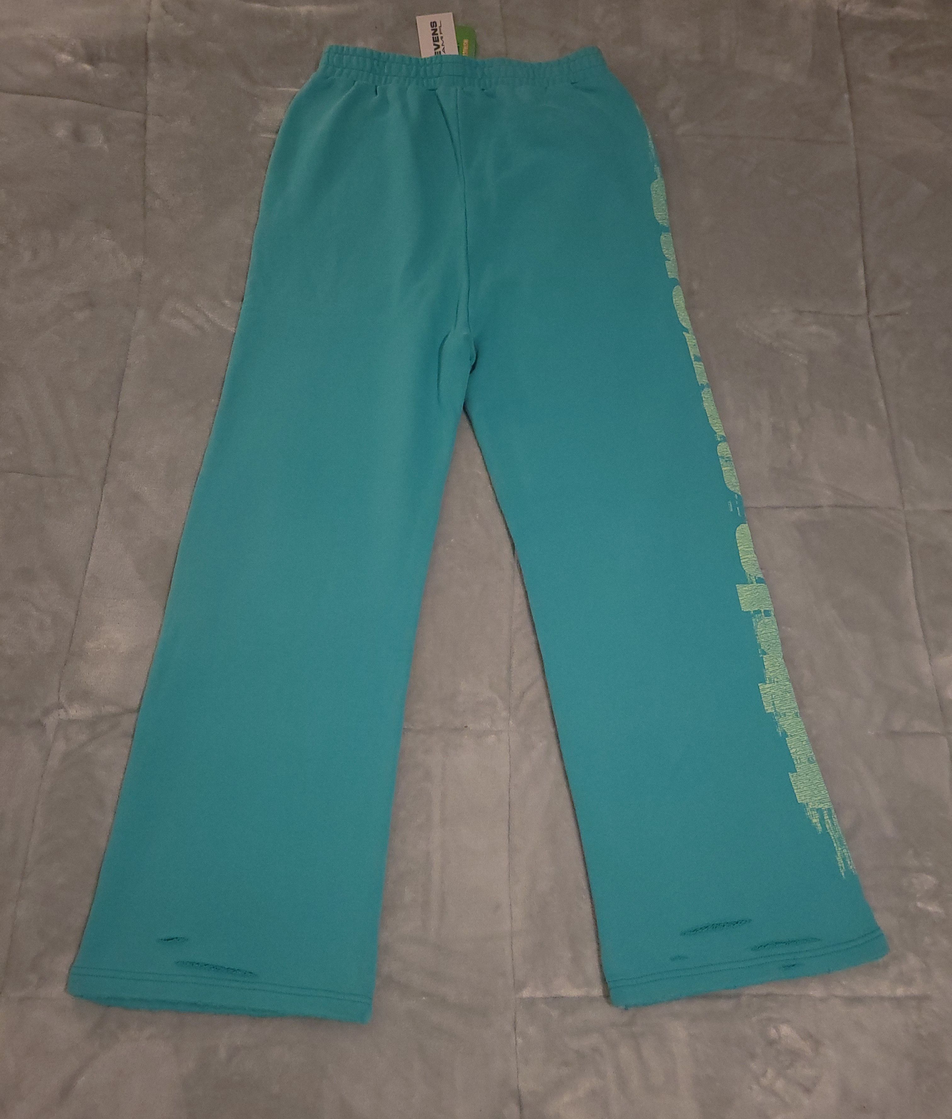 TRIPLE SEVENS Triple Sevens- Washed Blue Wide Leg Sweats -Men's Large BNWT Size US 34 / EU 50 - 8 Thumbnail