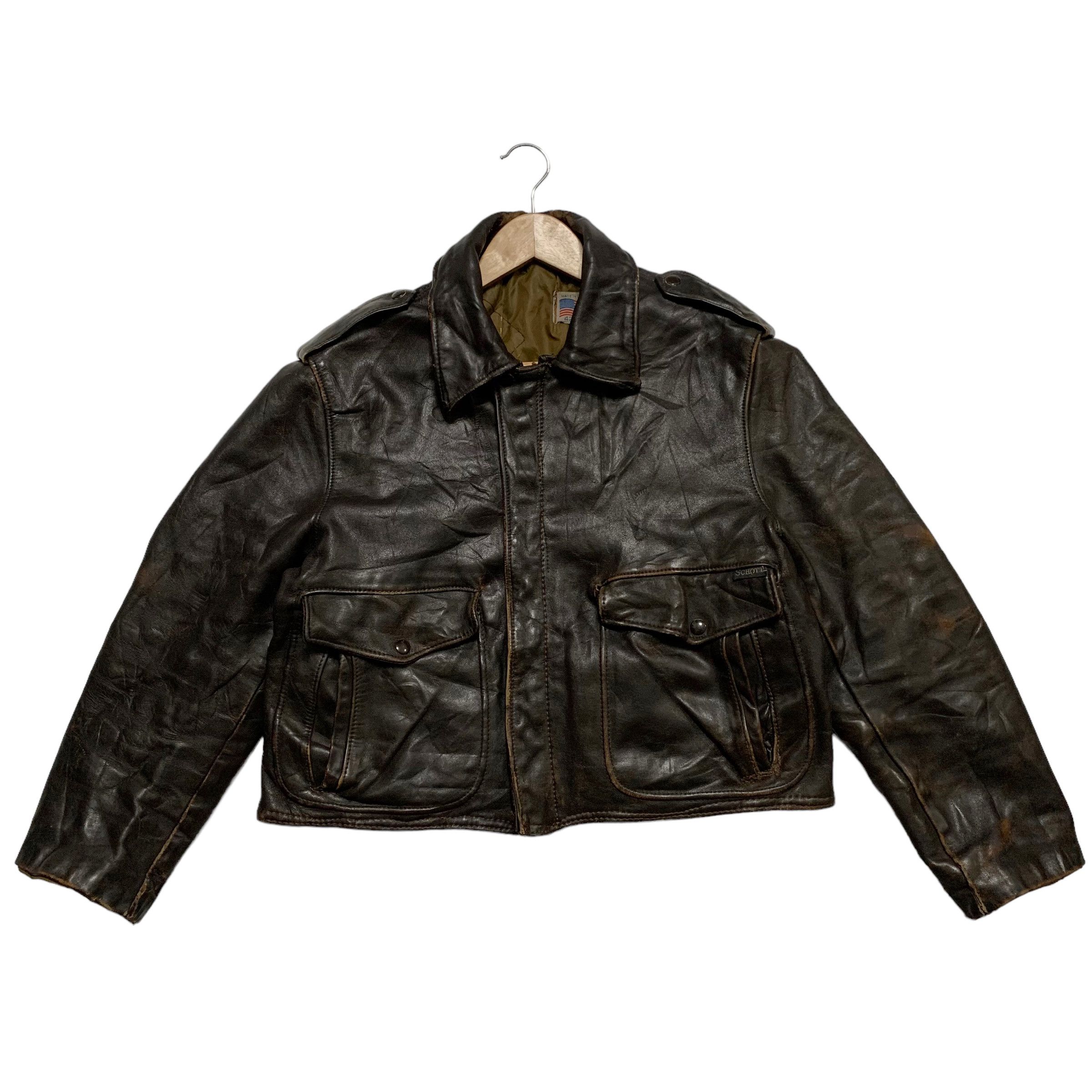 Schott Vintage Schott Leather Jacket Size US M / EU 48-50 / 2 - 1 Thumbnail