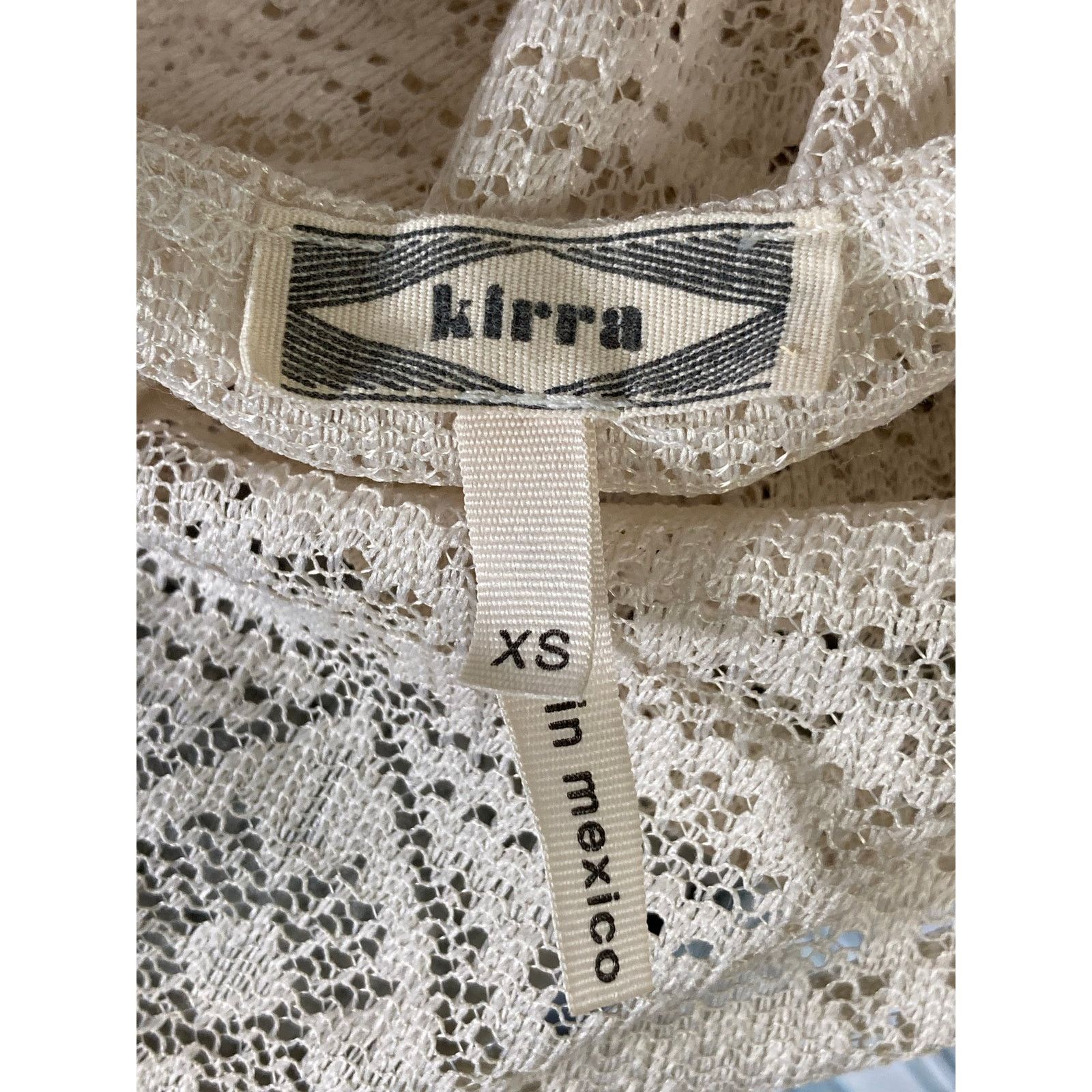 Kirra Kirra Women's XS White Crochet Sleeveless Short Summer Dress Size XS / US 0-2 / IT 36-38 - 2 Thumbnail
