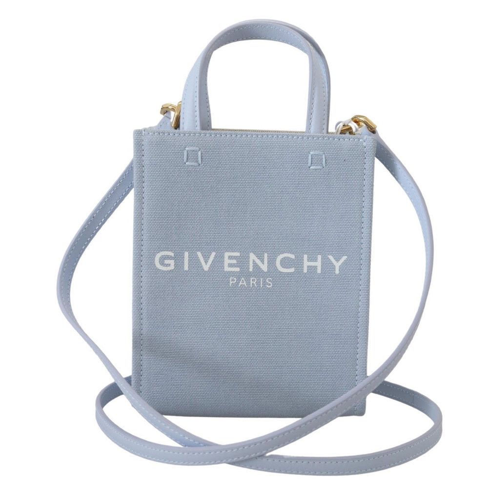 Givenchy Blue Coated Canvas Vertical Cloud Mini Shoulder Bag - Main Image