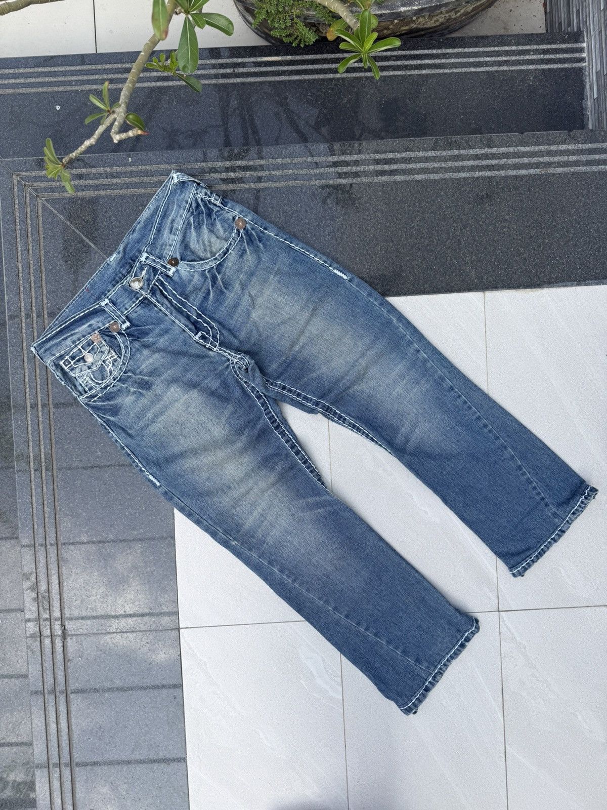 True Religion 90’s TRUE RELIGION RARE VINTAGE POCKET LOGO Y2K DENIM PANTS Size US 32 / EU 48 - 2 Thumbnail