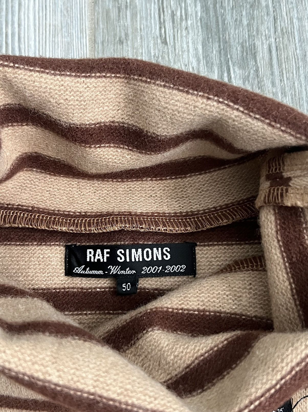 Raf Simons AW2001-2002 Raf Simons Riot Riot Riot Tan Runway Turtleneck Size US XL / EU 56 / 4 - 10 Thumbnail