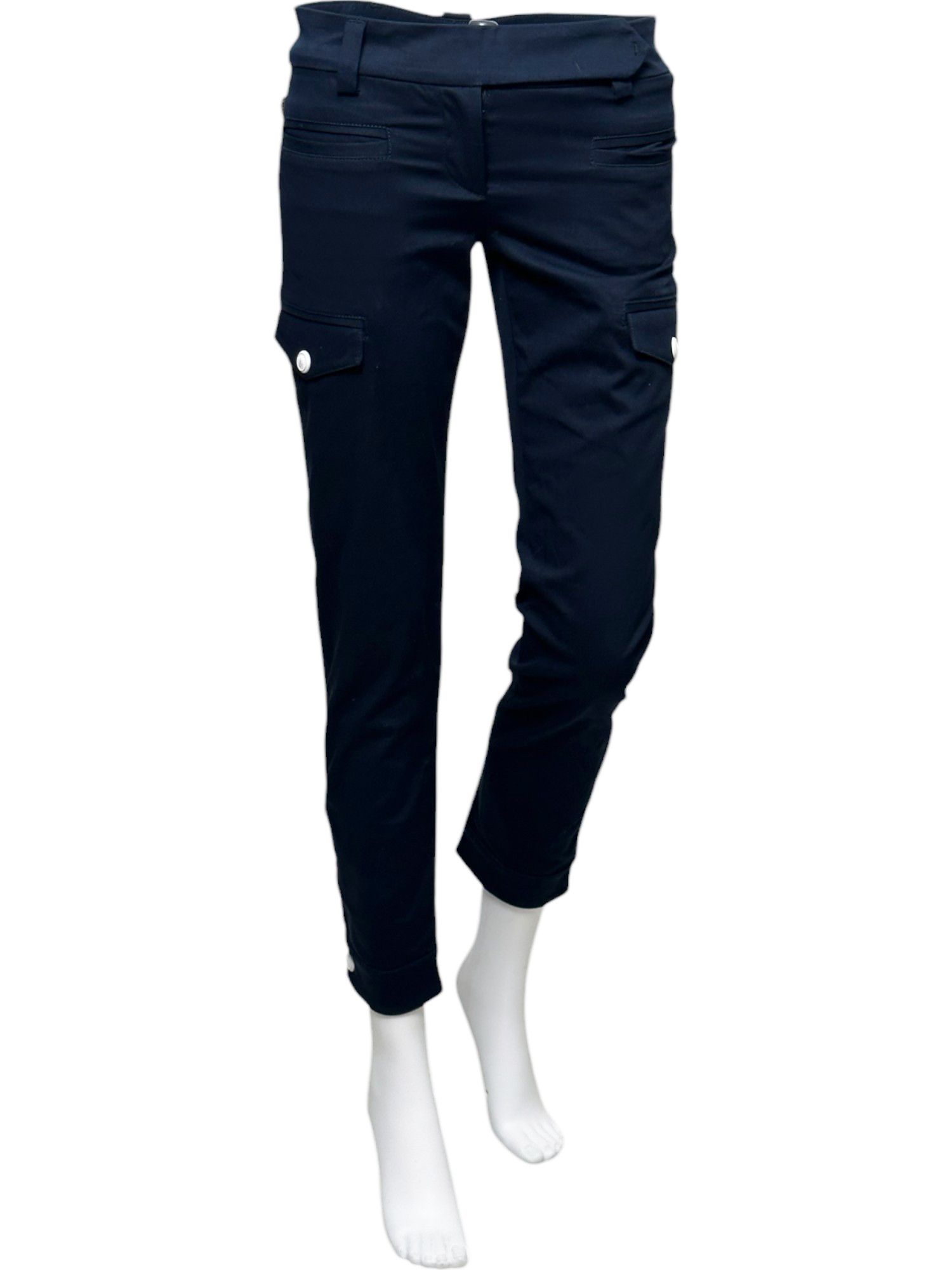 Roberto Cavalli S/S 2013 Just Cavalli Belted Button Pants Size 25" / US 0 / IT 36 - 3 Thumbnail