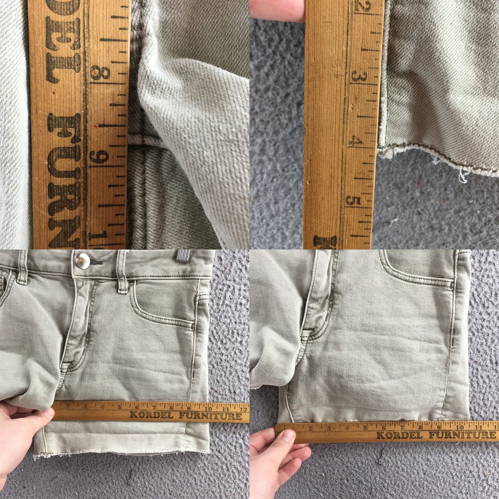 American Eagle Outfitters American Eagle Outfitters Cut-Off Shorts Womens 4 Green Gray Low Rise Stretch Denim Shorts Womens 4 Green Gray Stretch Vintage: No Size 27" / US 4 / IT 40 - 8 Thumbnail