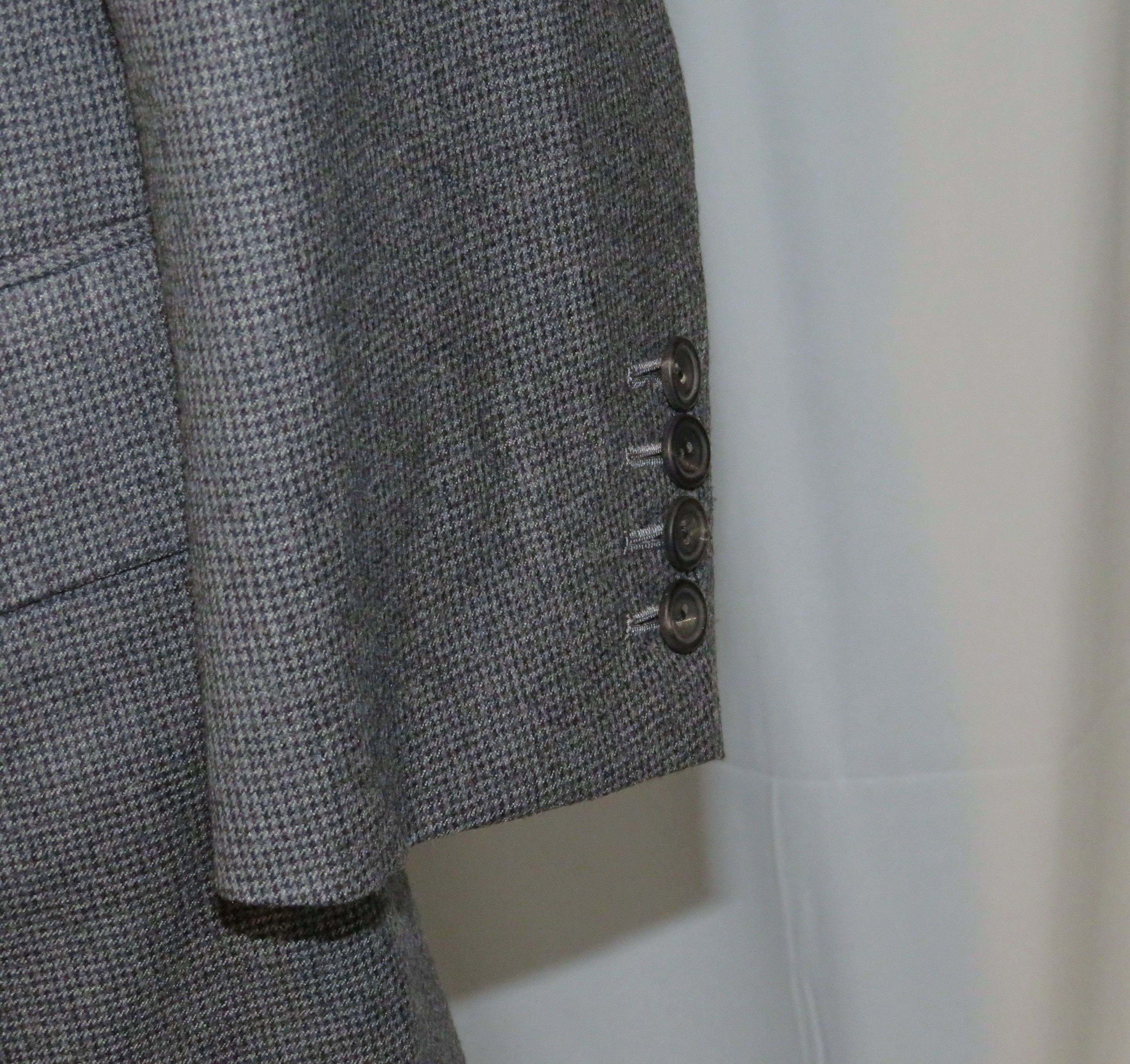 Henry Poole × Savile Row 2019 Gray Puppytooth Bespoke Portly Two Button Suit 48R Size 48R - 11 Thumbnail