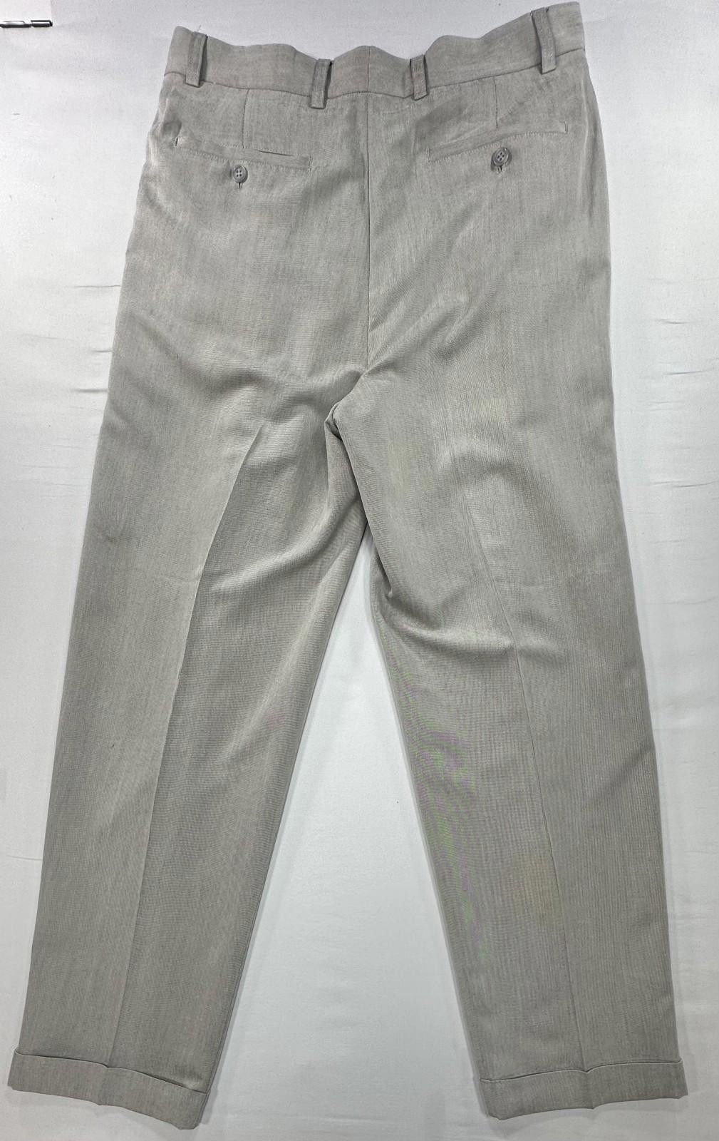 Other Reunion Menswear Pleated Straight Leg Dress Pants Gray 34/32 Size US 34 / EU 50 - 2 Thumbnail