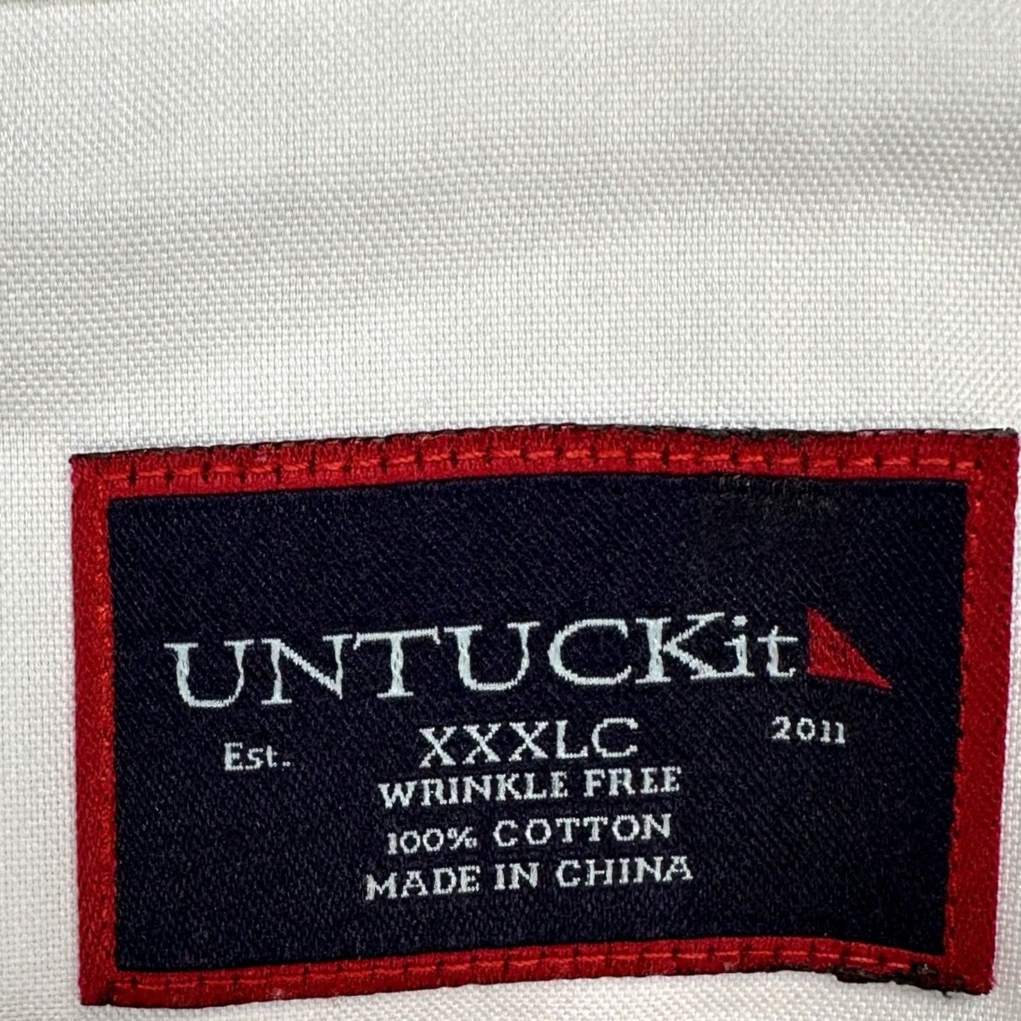 UNTUCKit St. Louis Cardinals UNTUCKit Shirt Adult 3XLC White Long Sleeve Pocket Mens Size 48R - 4 Thumbnail