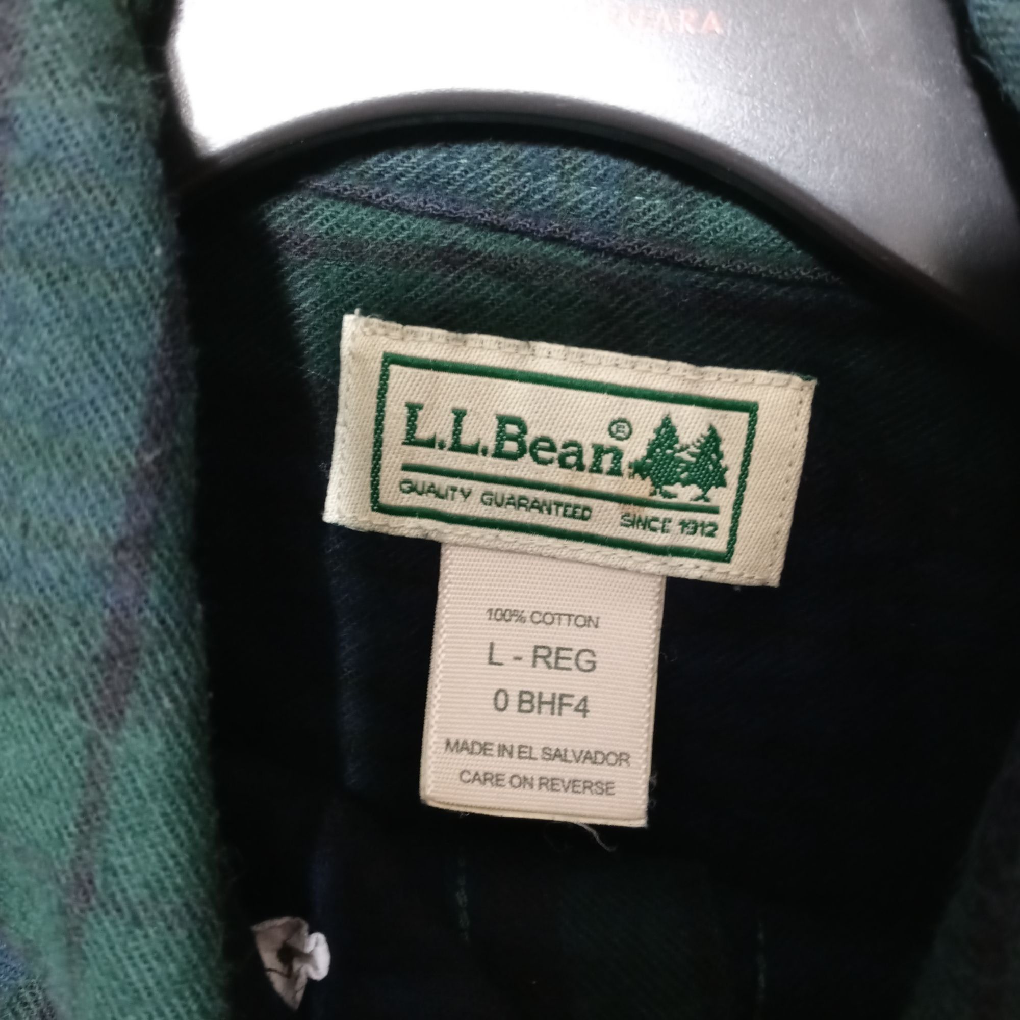 L.L. Bean LL Bean Mens Shirt Large Green Blue Scotch Plaid Long Sleeve Size US L / EU 52-54 / 3 - 5 Thumbnail
