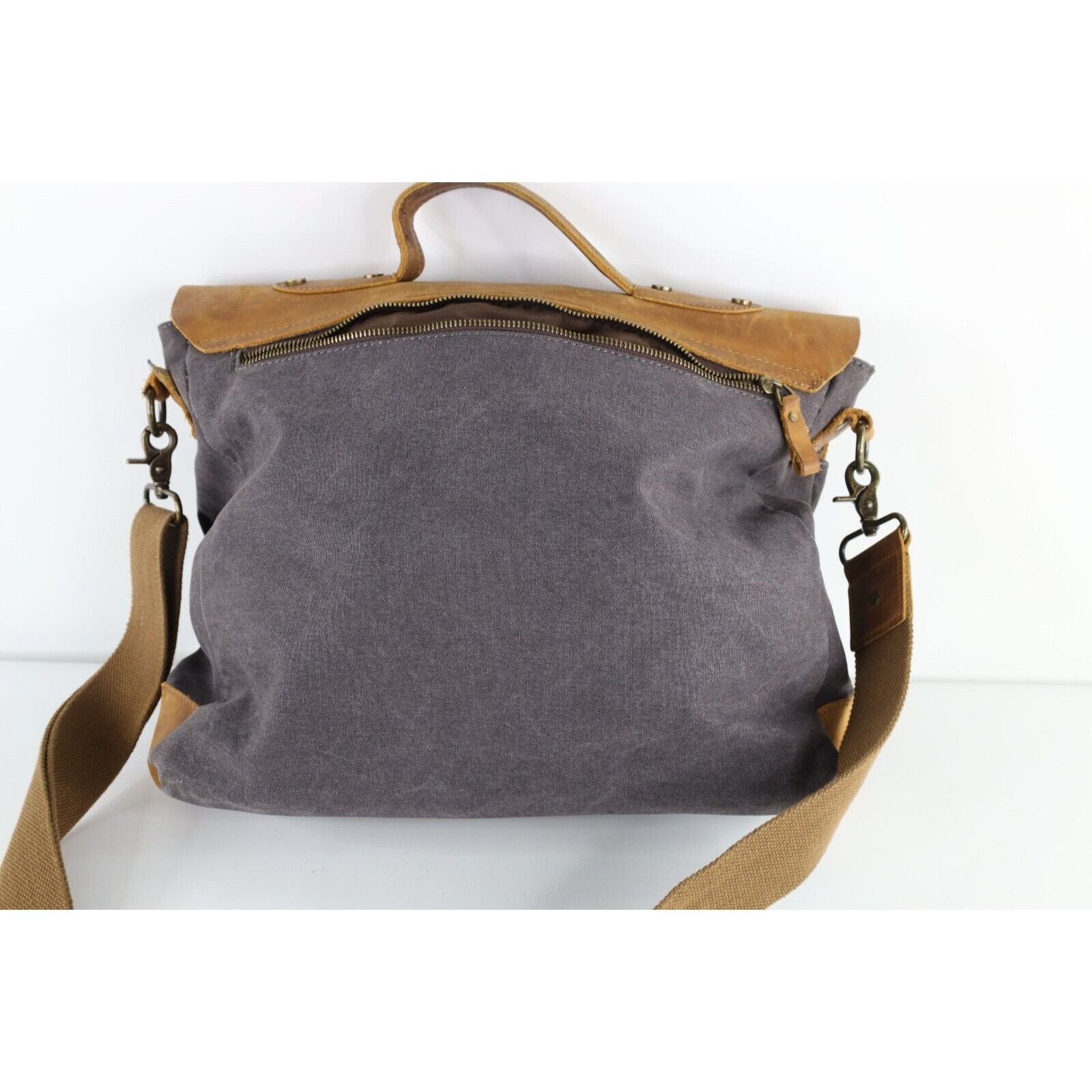 Vintage Vintage Streetwear Leather Canvas Handled Crossbody Bag Size ONE SIZE - 5 Thumbnail