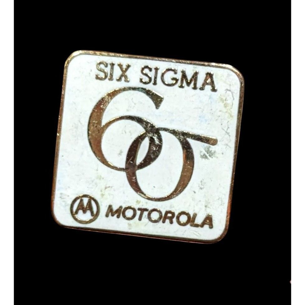 Motorola Vintage Motorola Six Sigma White And Gold Tone Lapel Pin Size ONE SIZE - 1 Thumbnail