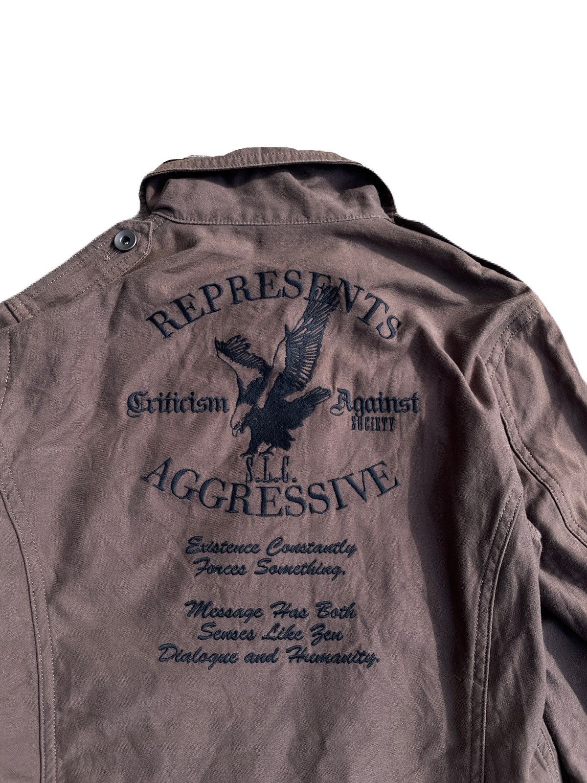 If Six Was Nine 2000s SHELLAC Eagle Poem Military Jacket Japanese archive Size US S / EU 44-46 / 1 - 4 Thumbnail