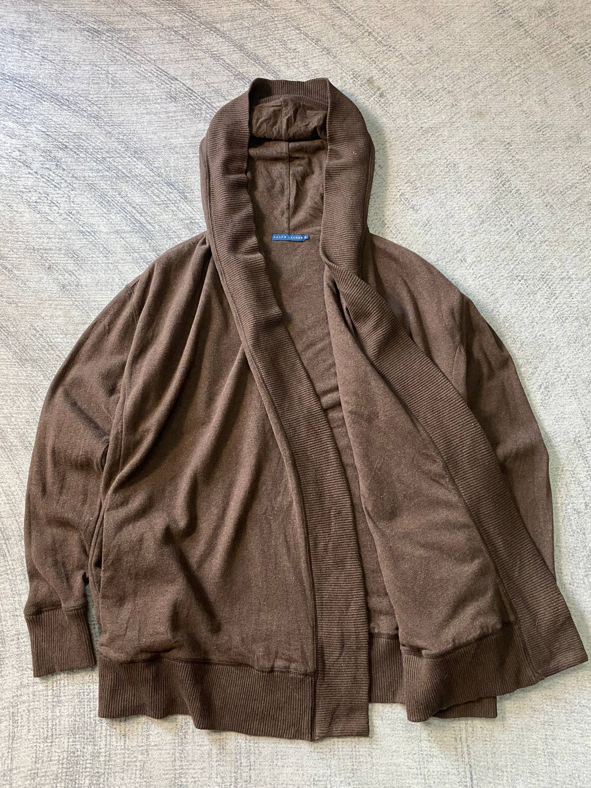 Polo Ralph Lauren Ralph Lauren Open Front Shawl Collar Hooded Knit Cardigan Size US M / EU 48-50 / 2 - 2 Thumbnail