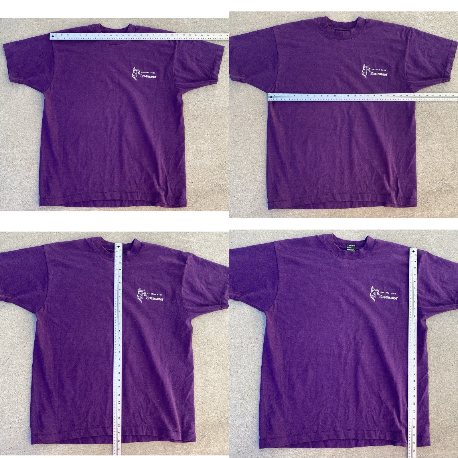 Vintage VINTAGE Best Salinas High Renaissance T Shirt XL Purple Cowboy Rodeo USA Made 90s Mens Shirt Graphics 90s USA Cowboy Bronco Kid? Size US XL / EU 56 / 4 - 11 Thumbnail
