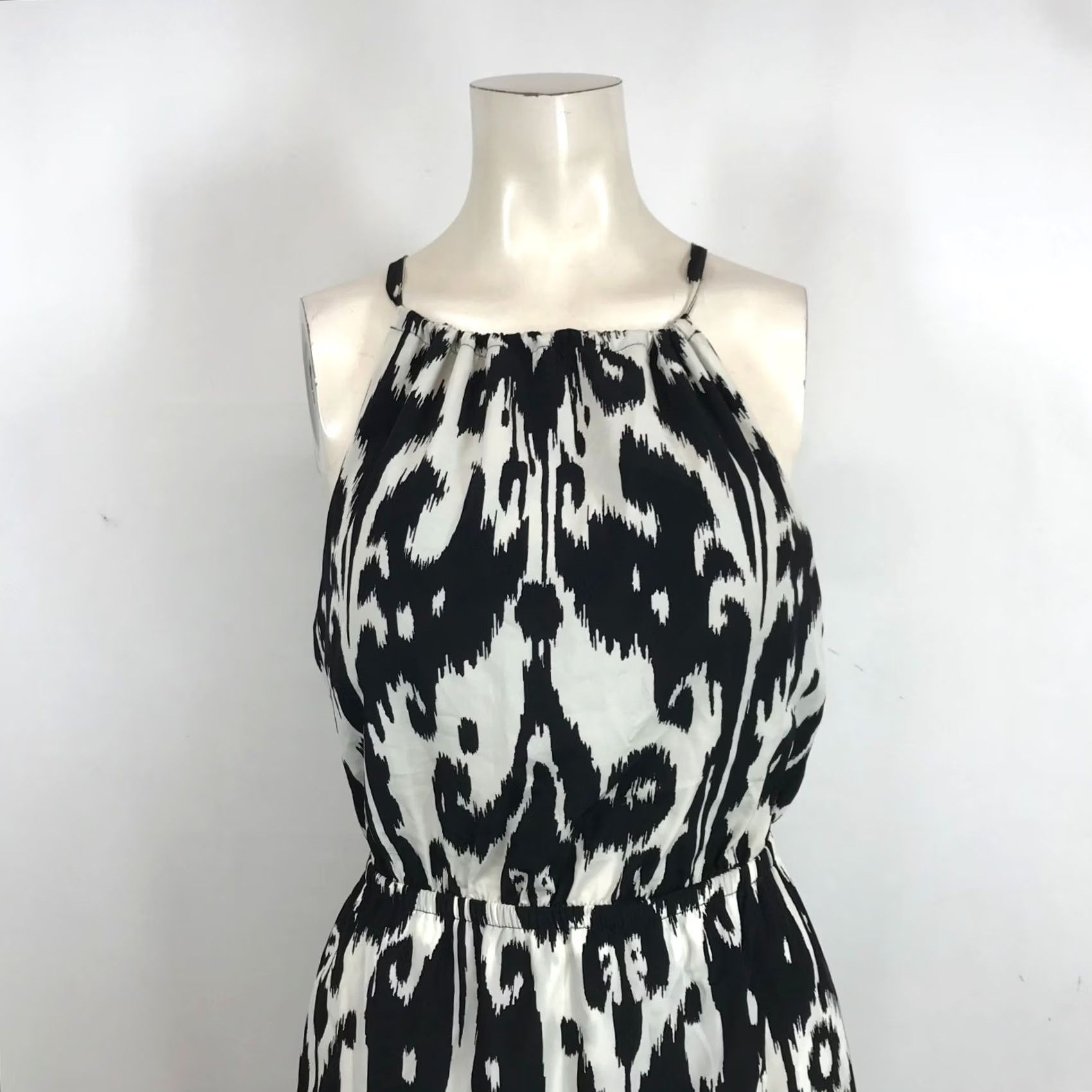 Athleta ATHLETA Dress Womens S/M BLACK & WHITE SPAGHETTI STRAP GATHERED WAIST Size S / US 4 / IT 40 - 2 Thumbnail