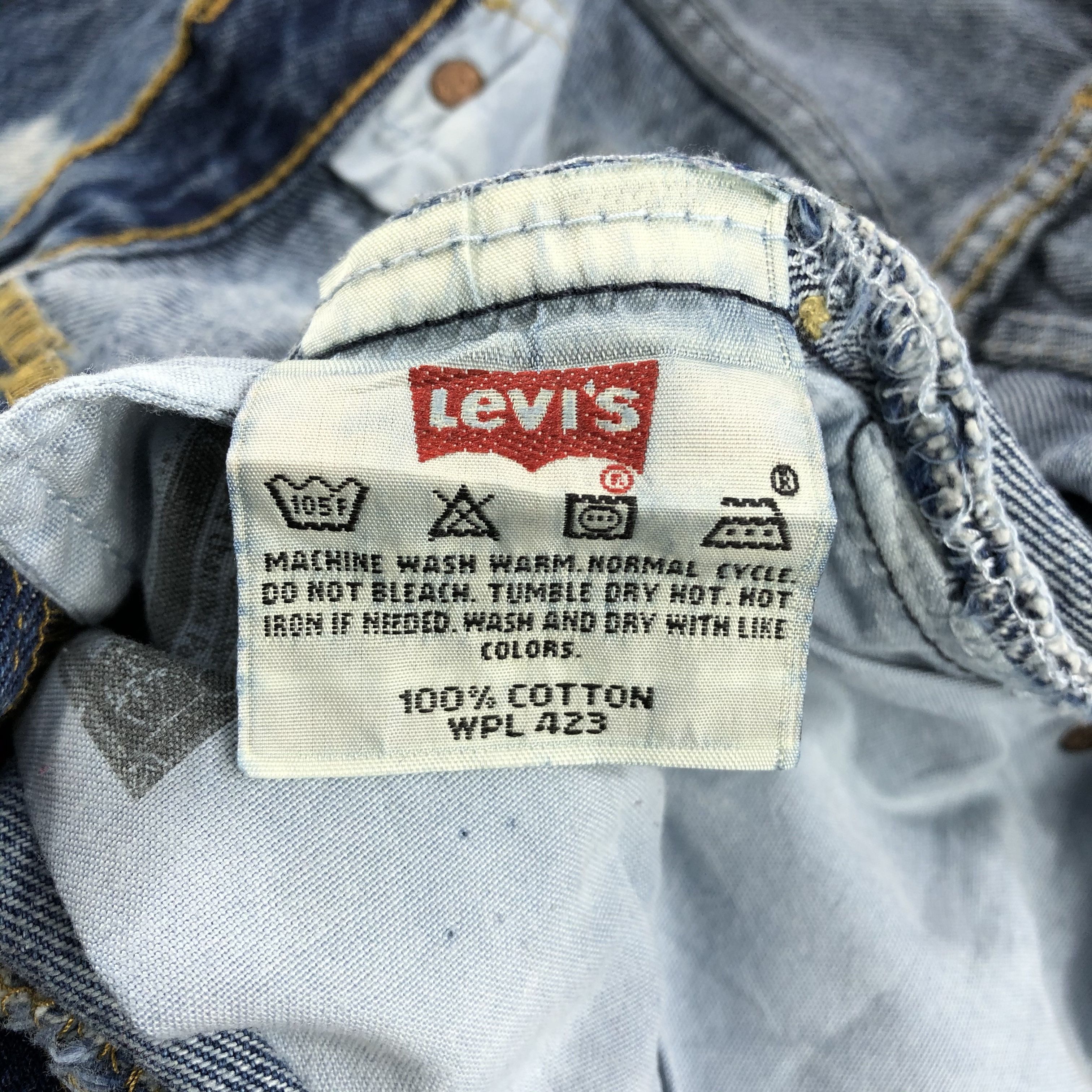 Levi's Vintage 90s Bleached Levis 501 Jeans-JM2415 Size US 31 - 15 Thumbnail