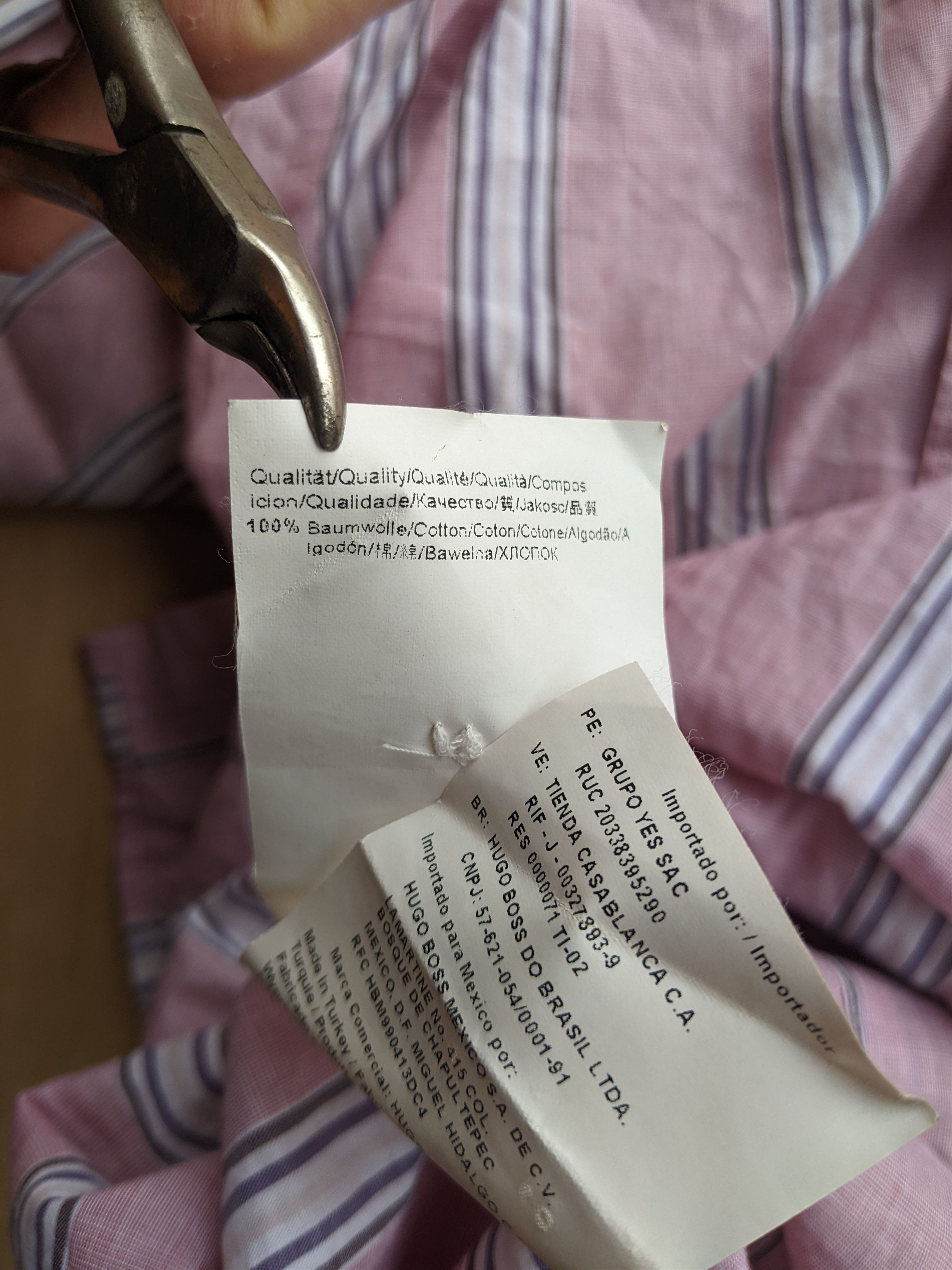 Hugo × Hugo Boss Hugo Boss Stripe Pink Longsleeve Cotton Shirt Size M Elvi Size US M / EU 48-50 / 2 - 9 Thumbnail