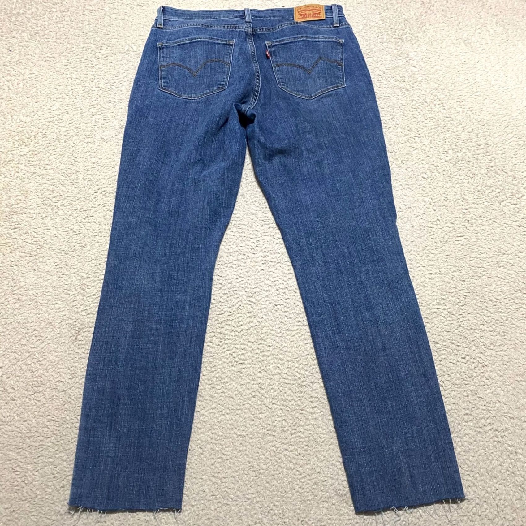 Levi's Levi'S Jeans Womens 31 Blue Denim Wash High Rise Skinny Raw Hem Size 24" / US 00 / IT 34 - 2 Thumbnail