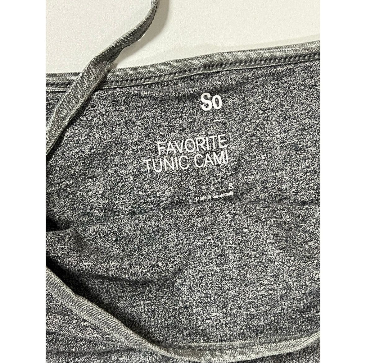 Sonoma SO Gray Marled Cami Shelf-Bra Camisole Tank Top Shirt Size S Size S / US 4 / IT 40 - 5 Thumbnail