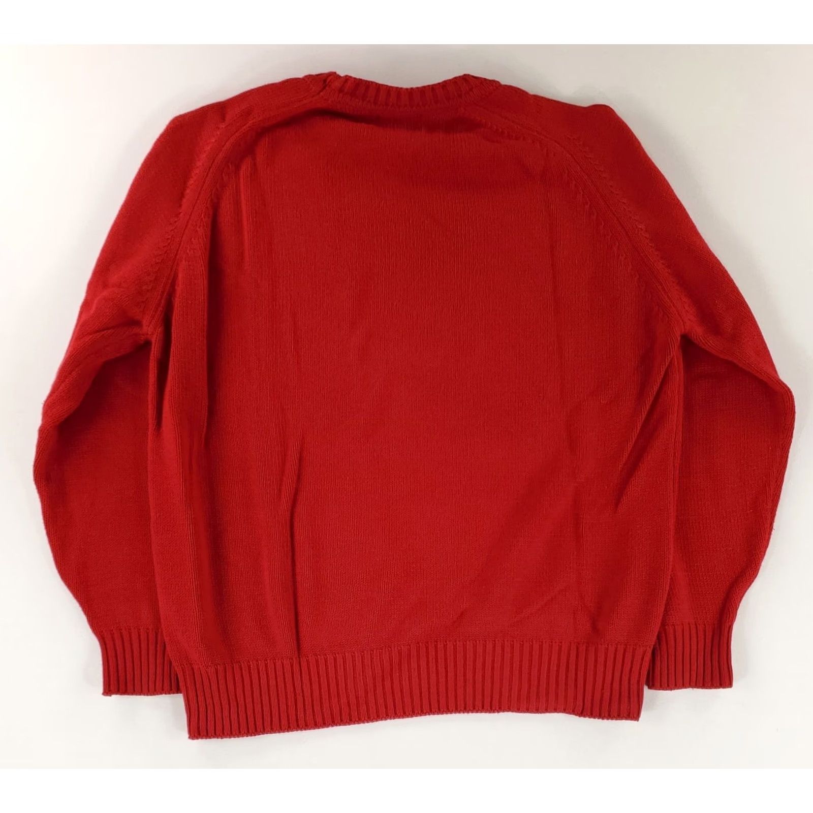 Lands' End Lands' End Sweater Crew Neck Cotton Red Made USA Fishermans Mens L Size US L / EU 52-54 / 3 - 4 Thumbnail