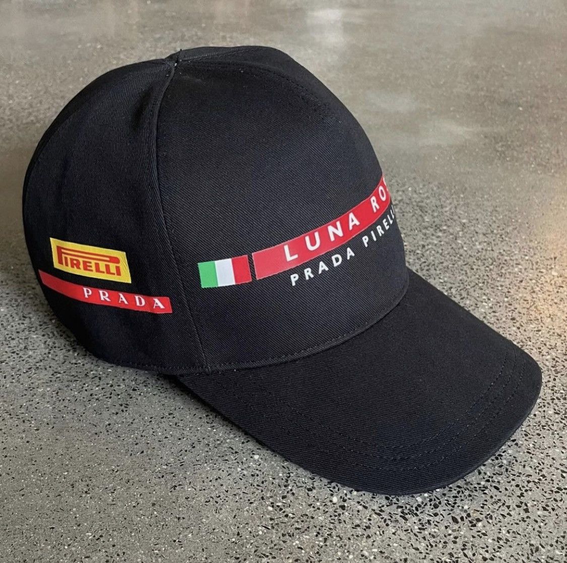 image of Prada Luna Rossa Pirelli Team Cap in Navy, Men's