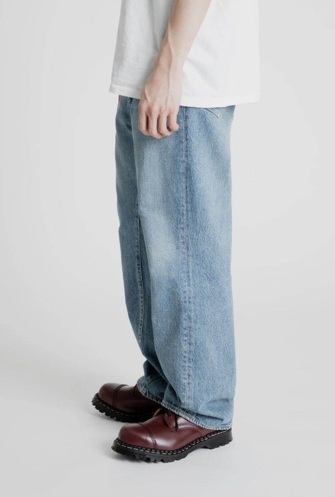 Kaptain Sunshine Kaptain Sunshine Skate Shoecut Denim Pants - Indigo Usedwash Size US 34 / EU 50 - 3 Thumbnail