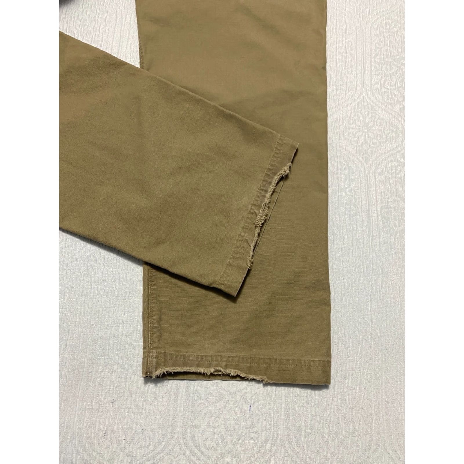 Vintage Vertx Cargo Pants Men's Size 36×34 Beige Relaxed Fit Elastic Waist Side Cargo Pocket Straight Pants Mens Beige 34 36 Verx Size US 34 / EU 50 - 3 Thumbnail