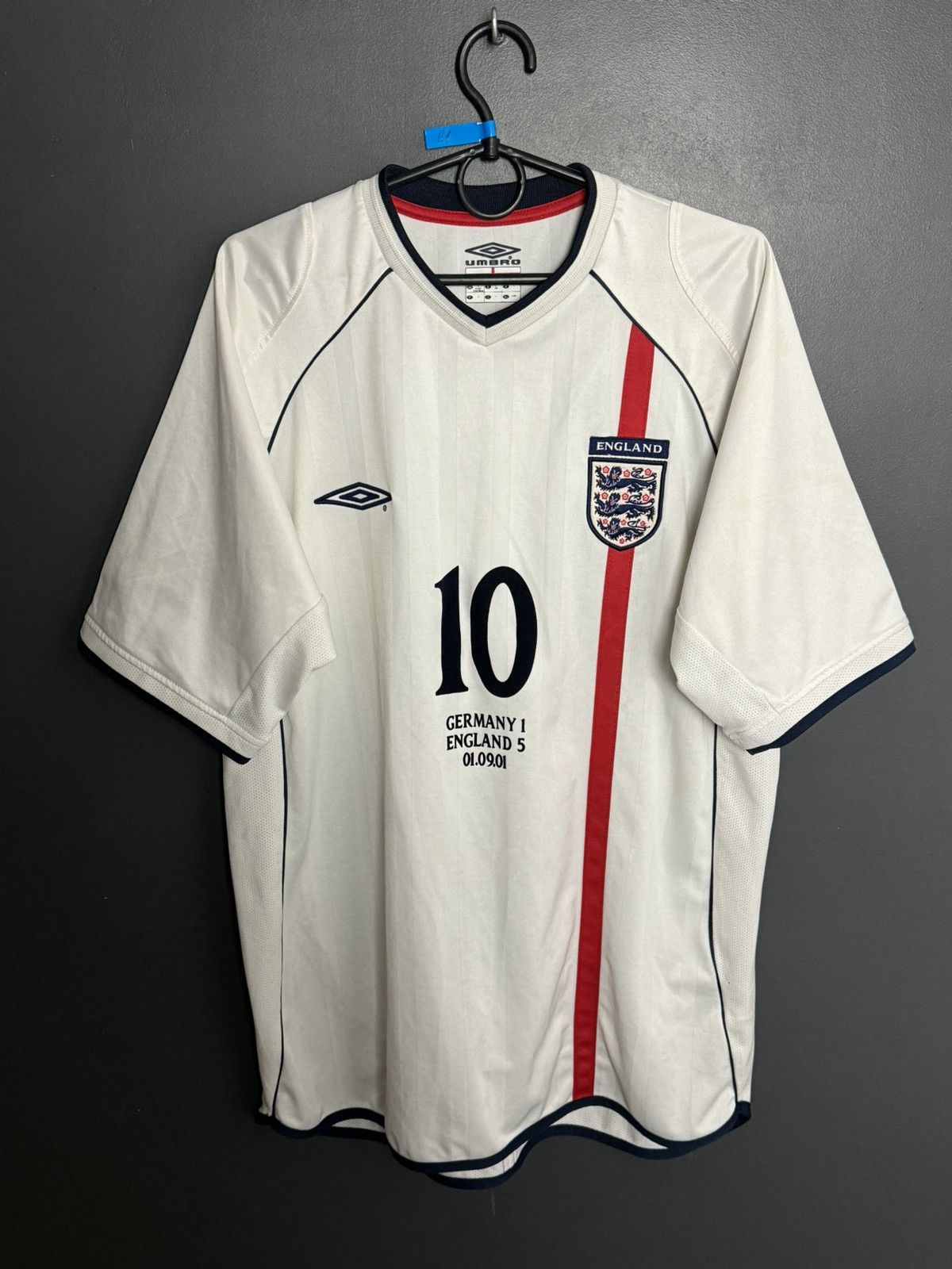 Umbro England National Team 01/03 Home Owen Football Jersey Shirt Size US L / EU 52-54 / 3 - 2 Thumbnail