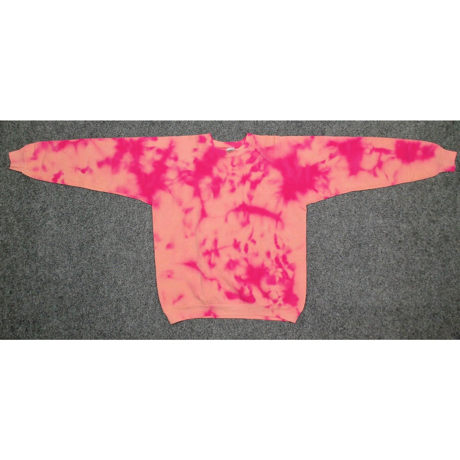 Fruit Of The Loom Vintage 90s Made in USA Pink Tie Dye Raglan Sweatshirt Size XL / US 12-14 / IT 48-50 - 5 Thumbnail