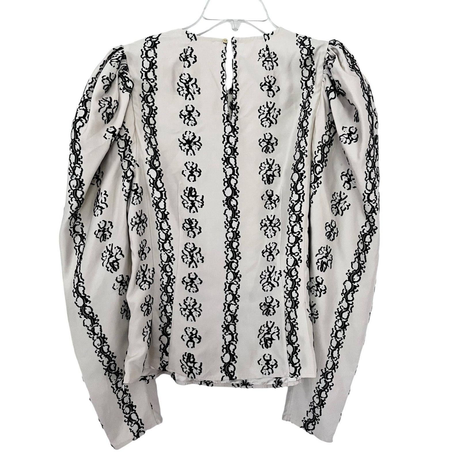 Ulla Johnson Ulla Johnson Layla Silk Floral Embroidered Ivory Blouse Size M / US 6-8 / IT 42-44 - 3 Thumbnail