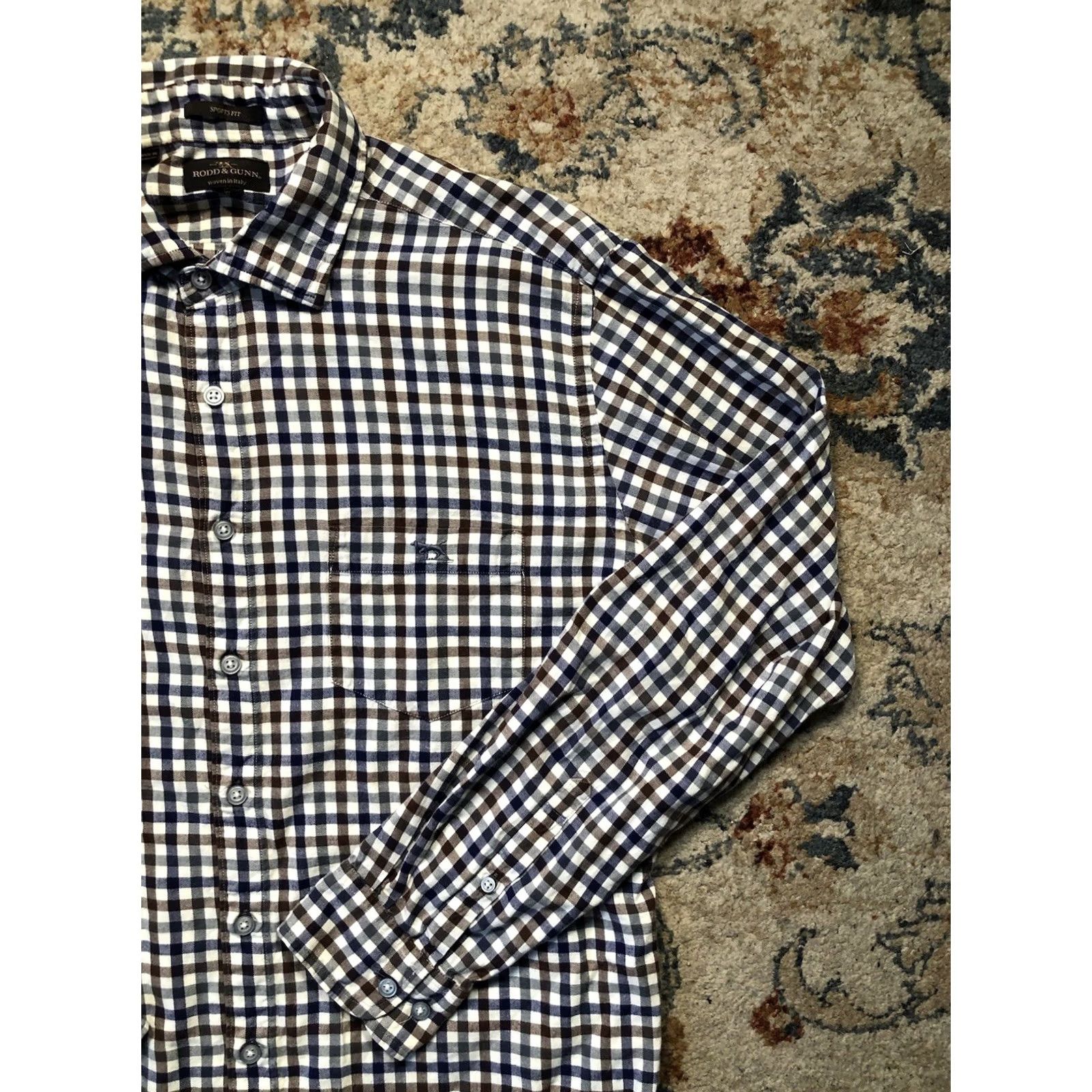 Rodd & Gunn Rodd & Gunn Shirt Plaid Button Down Men’s XL Blue Multicolor Cotton Athletic Sports Fit Long Sleeve Button-Up Collared Size US XL / EU 56 / 4 - 4 Thumbnail