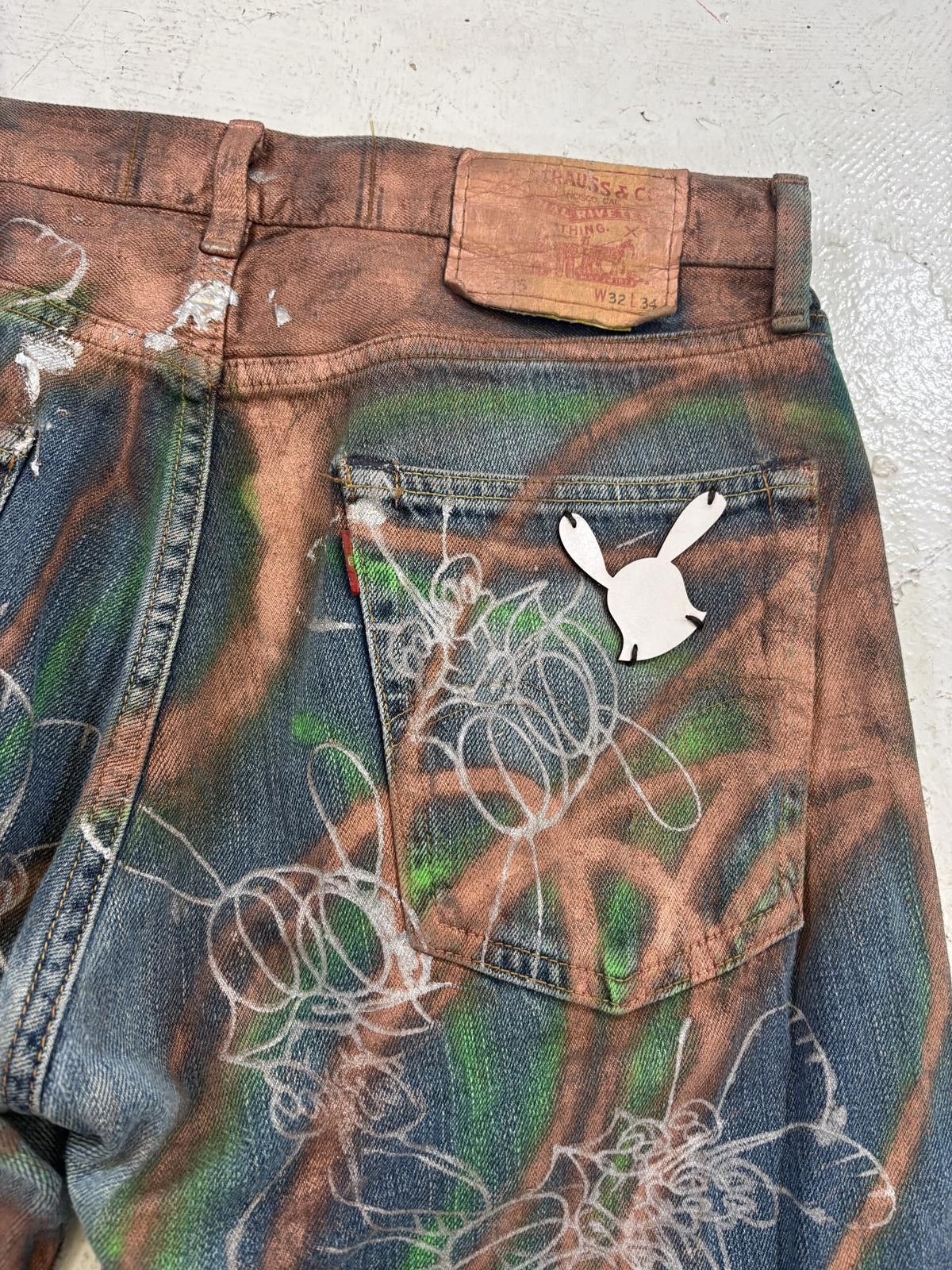Skoloct Skoloct Painted Jeans Size US 31 - 4 Thumbnail
