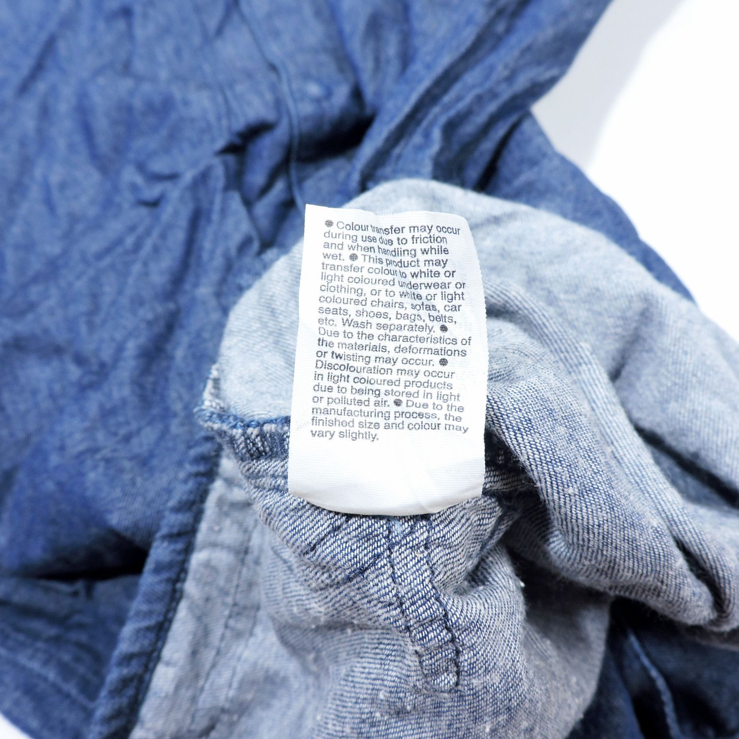 Muji MUJI INDIGO COLLARLESS DENIM LONG SLEEVE SHIRT Size US M / EU 48-50 / 2 - 5 Thumbnail