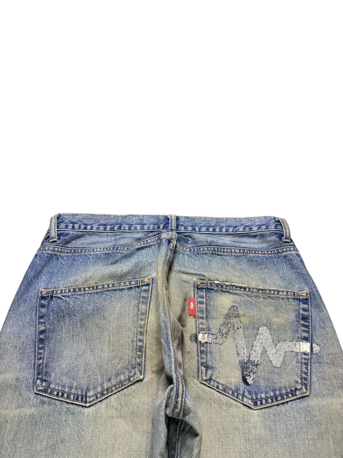 WHIZ LIMITED Vintage Japanese Brand Selvedge Mud Wash Distress Baggy Jean Size US 32 / EU 48 - 9 Thumbnail