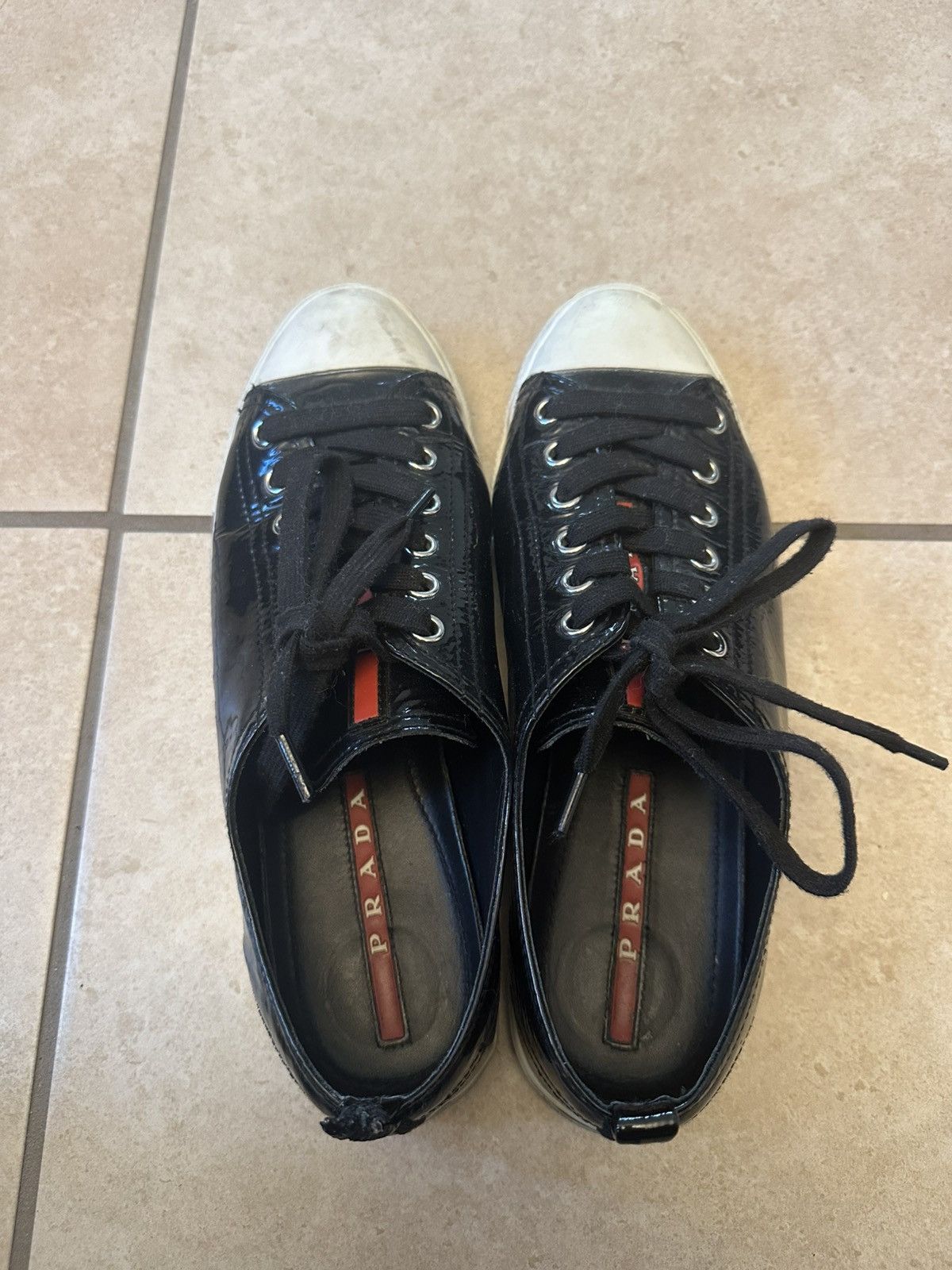 Prada Prada America’s Cup Patent Leather Sneakers - Size 7.5W Size US 7.5 / EU 40-41 - 2 Thumbnail