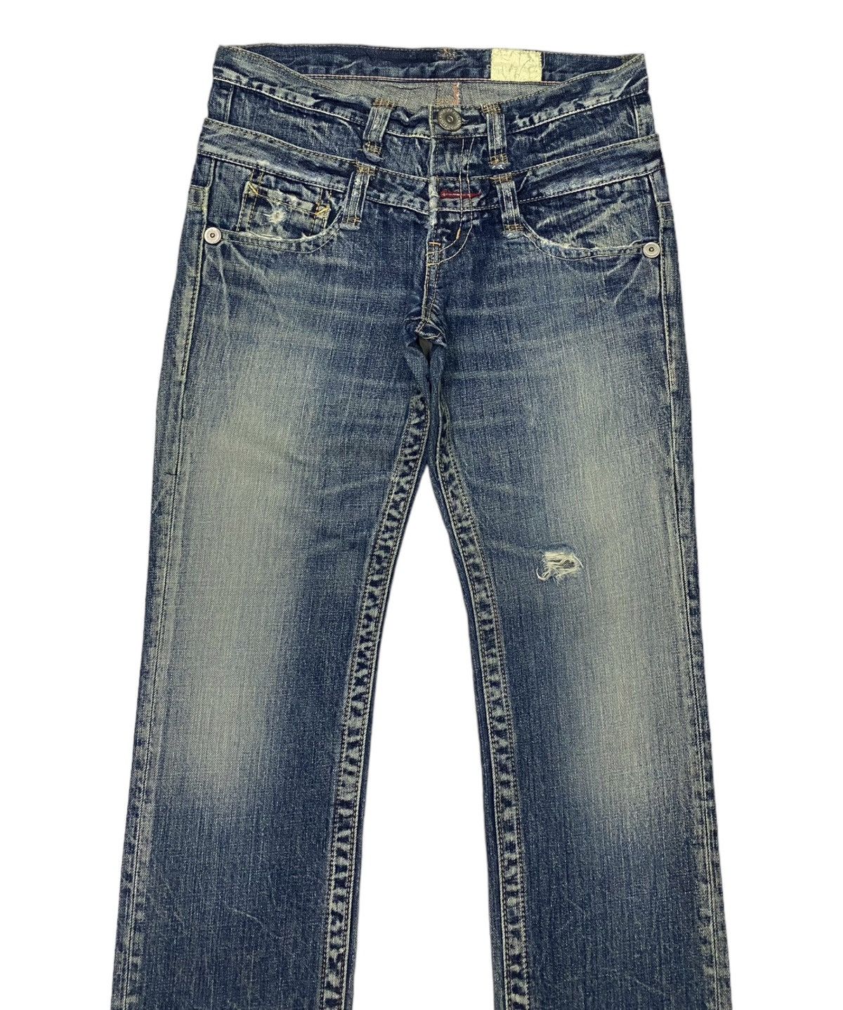 Beauty Beast × If Six Was Nine × PPFM DOUBLE WAIST JAPAN ANTGAUGE DISTRESS DENIM JEANS PPFM STYLE Size US 31 - 7 Thumbnail