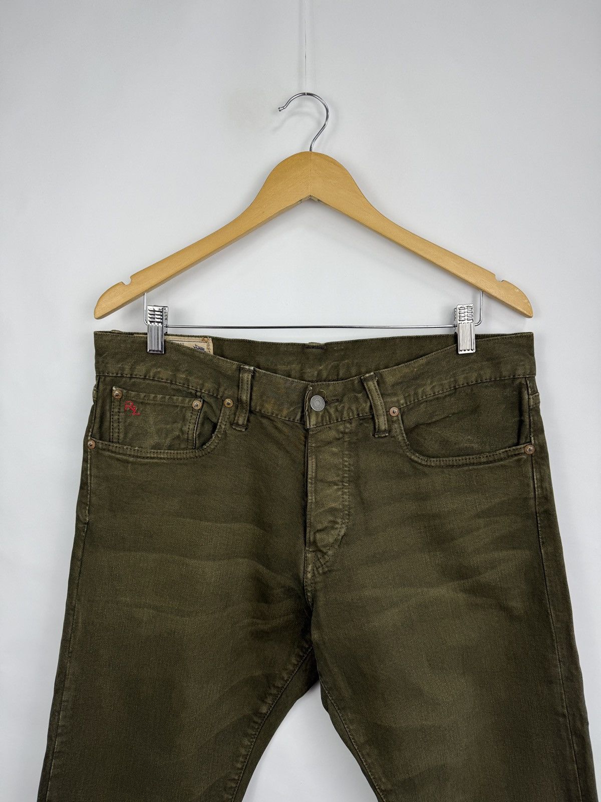 Denim & Supply Ralph Lauren 🇺🇸 Vintage Ralph Lauren Sullivan Slim Jeans Olive USA Style Size US 34 / EU 50 - 4 Thumbnail
